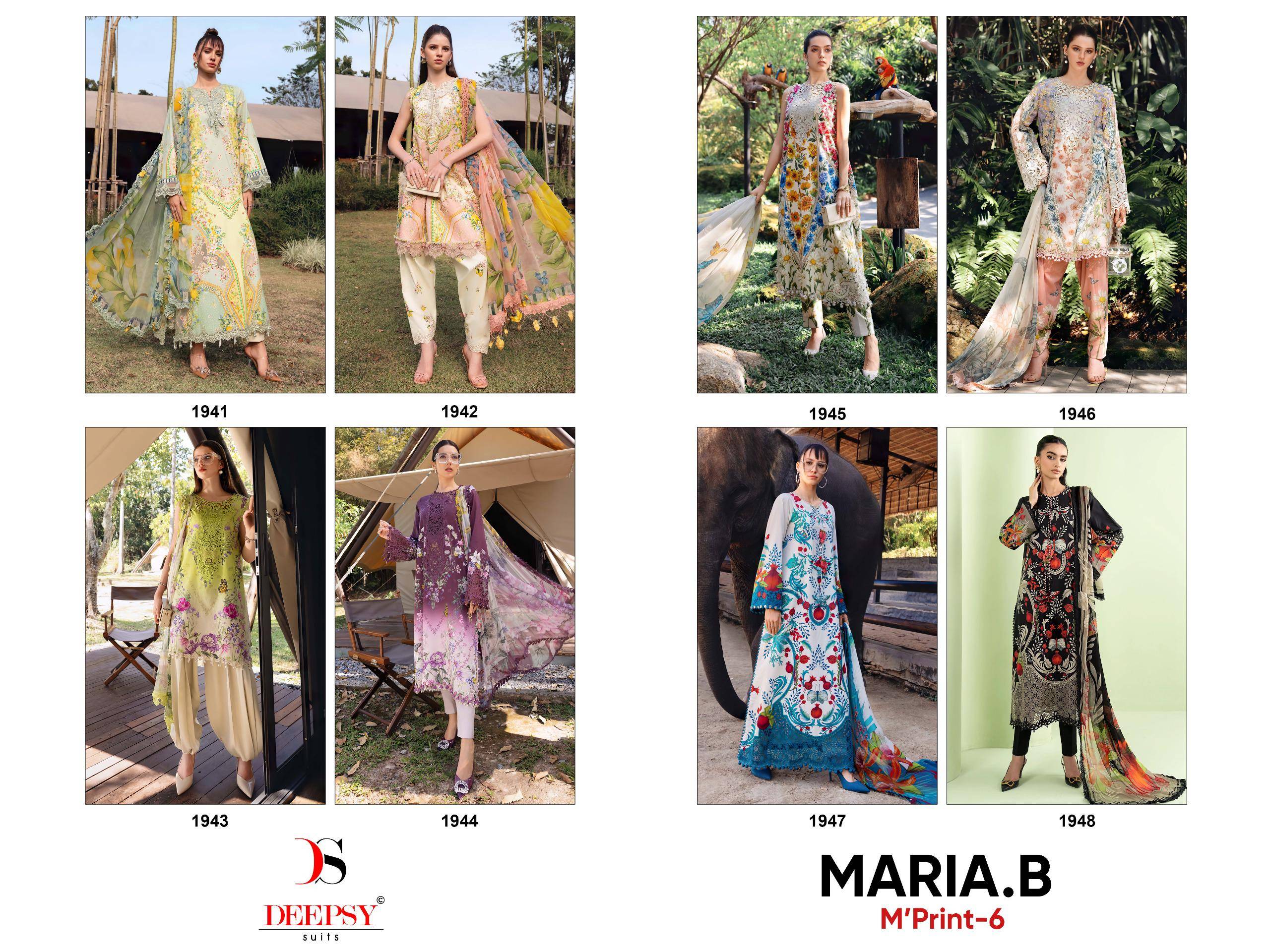 MARIAB MPRINT -6 By DEEPSY SUITS Beautiful Pakistani Suits Wear Pure Cotton Dresses At Wholesale Price